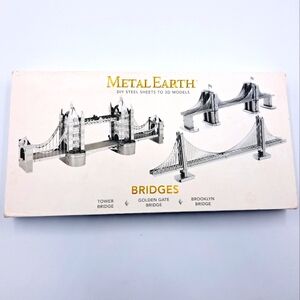 Metal Earth 3D Laser Cut Models 3 Bridges Set: Tower, Golden Gate & Brooklyn